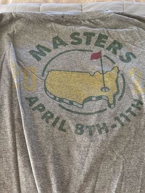 Masters Gray Graphic Tee with White Logo